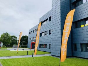 Das Gebäude von Lagerland in Haan